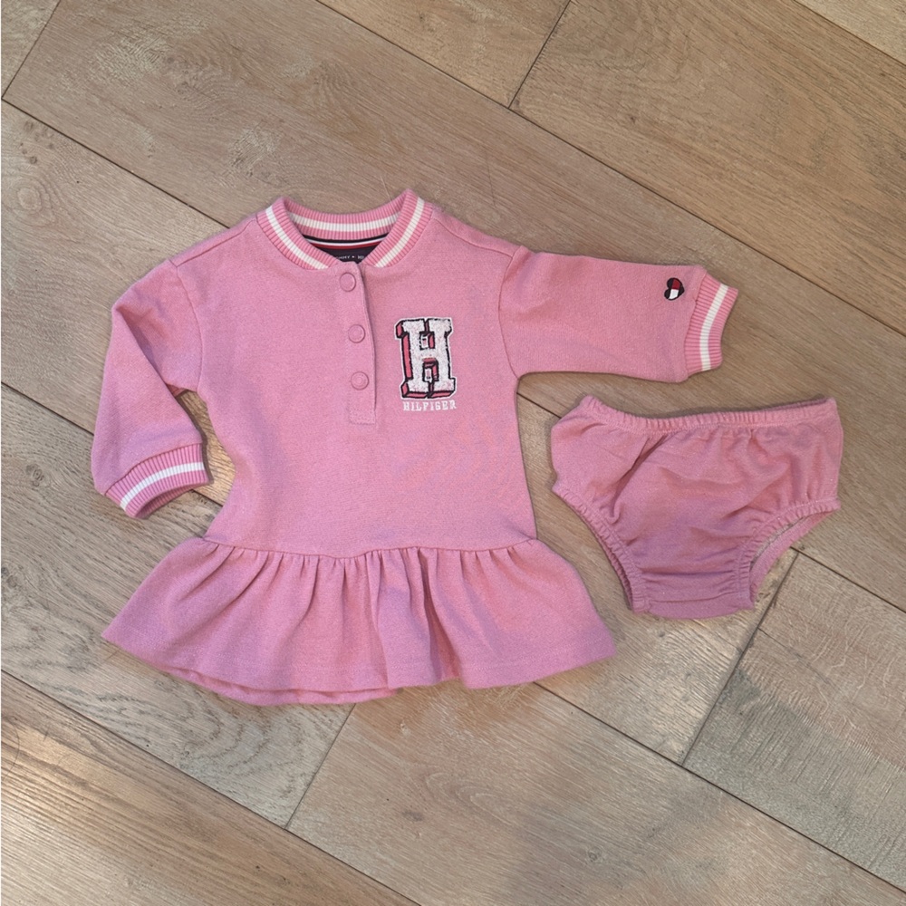 Tommy Hilfiger Pink Diaper Cover Set